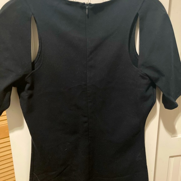NWT black, body con style midi-dress w/keyholes - Picture 4 of 7